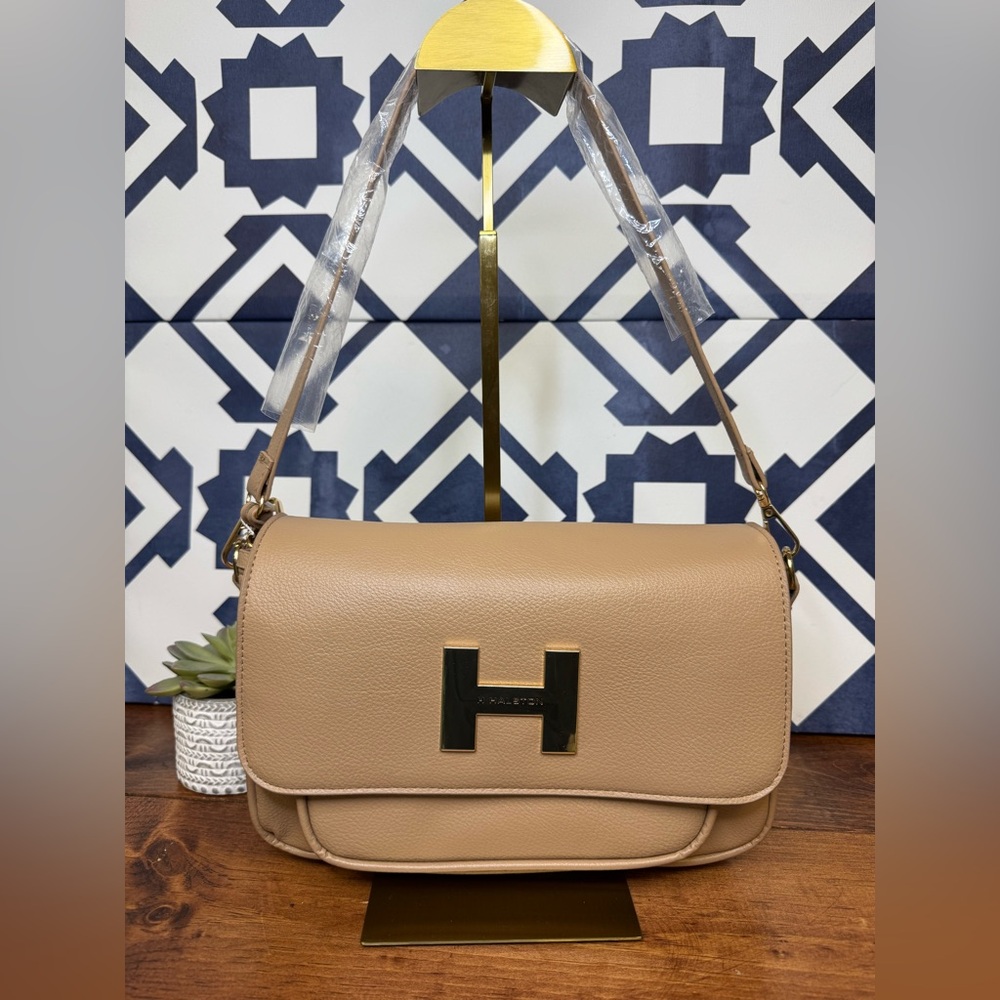 Halston Nude Casual Messenger Convertible NWT